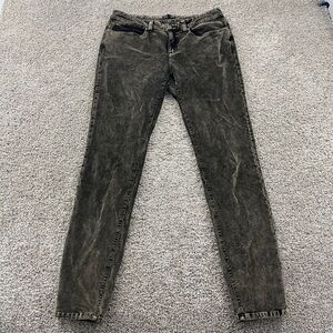 Eileen‎ Fisher Jeans Womens 10 Gray Acid Wash Slim Denim Mid Rise Casual Preppy